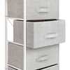 Flash Furniture White/Gray 4 Drawer Storage Dresser Organizer WX-5L203-X-WH-GR-GG